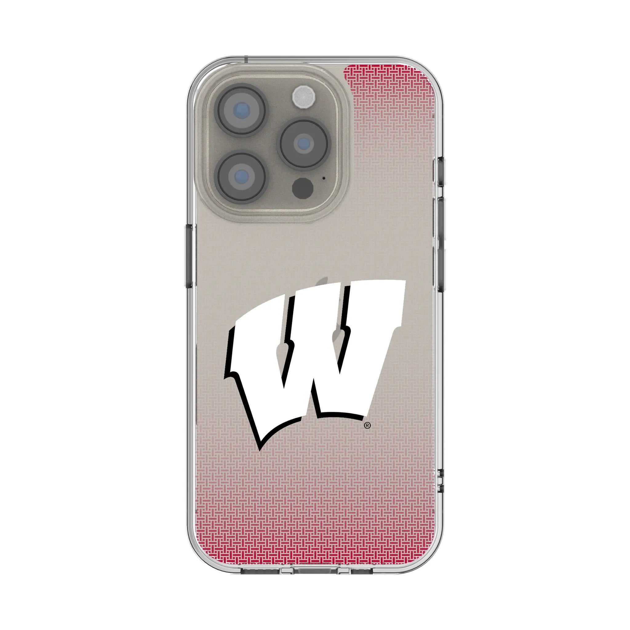 University of Wisconsin Badgers Linen Clear Phone Case for Apple iPhone
