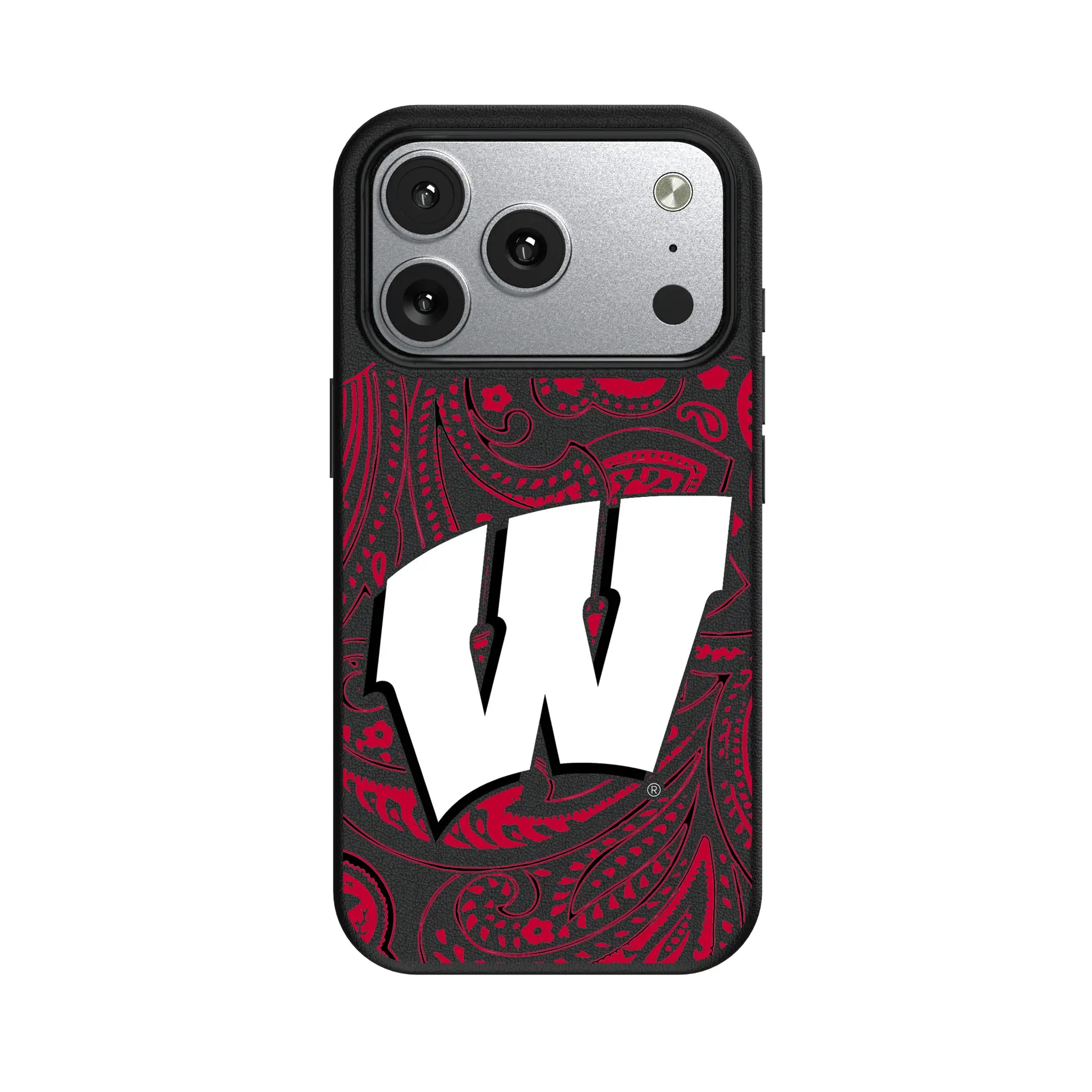 University of Wisconsin Badgers Paisley MagSafe Compatible Phone Case for Apple iPhone