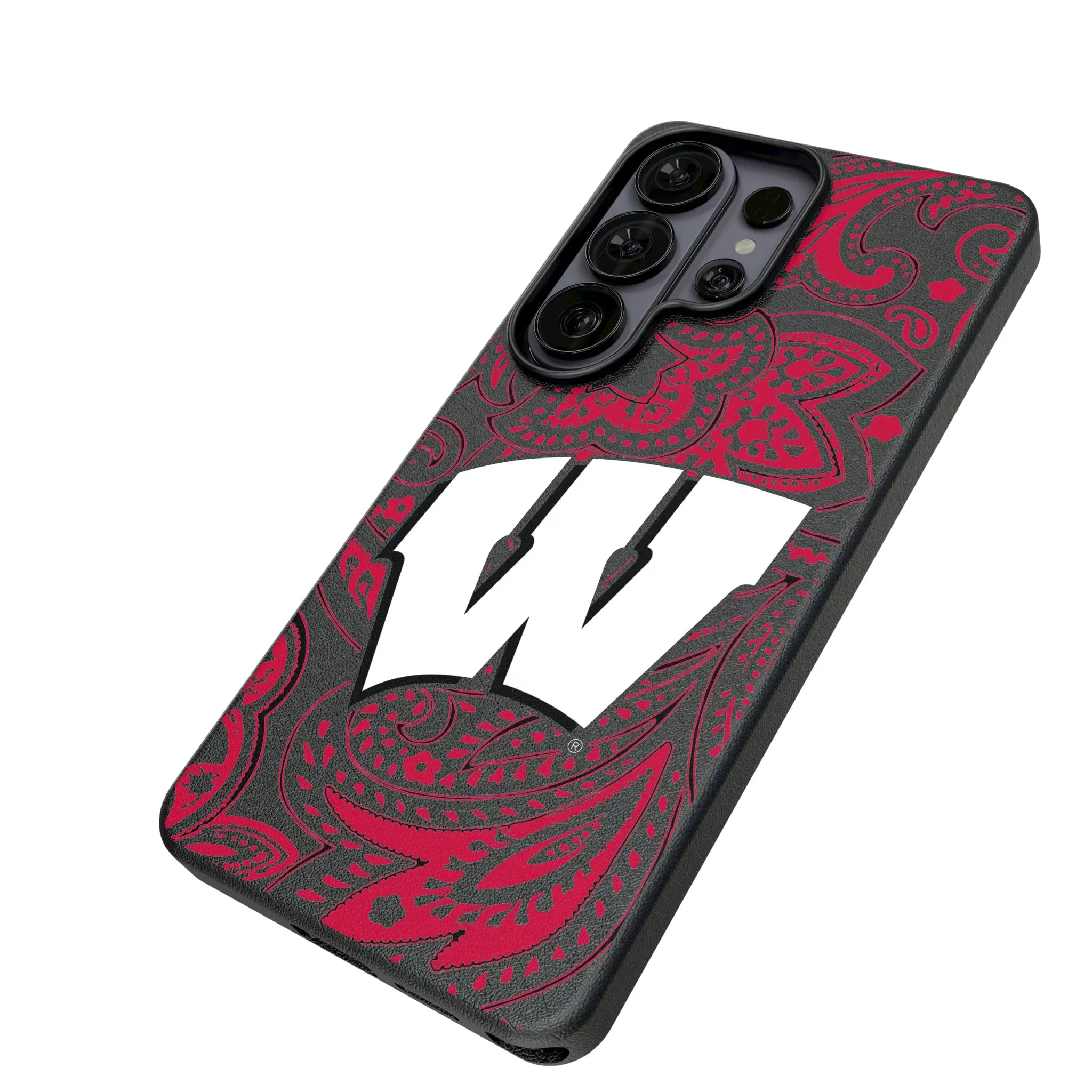University of Wisconsin Badgers Paisley MagSafe Compatible Phone Case for Samsung Galaxy