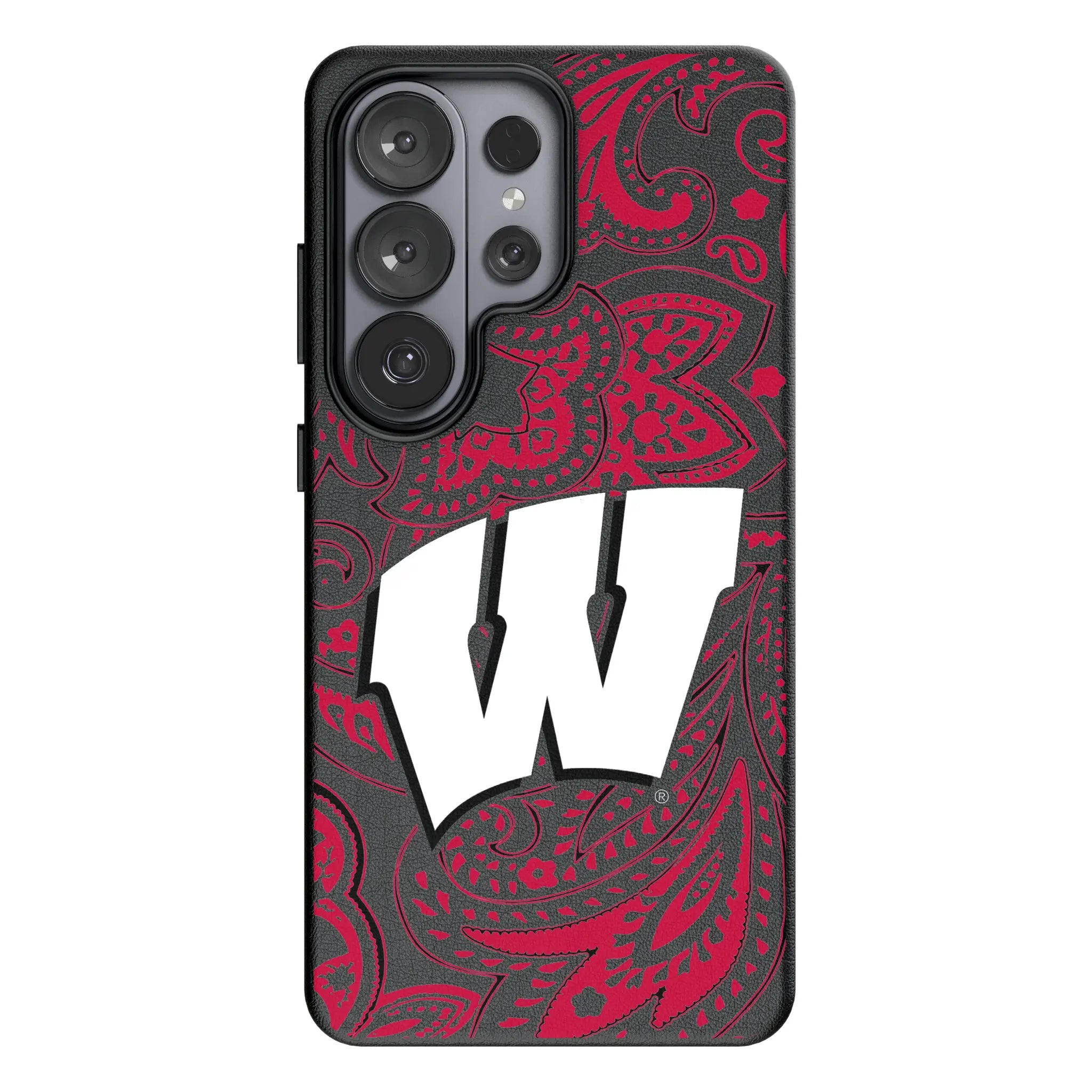 University of Wisconsin Badgers Paisley MagSafe Compatible Phone Case for Samsung Galaxy