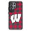 University of Wisconsin Badgers Plaid MagSafe Compatible Phone Case for Samsung Galaxy