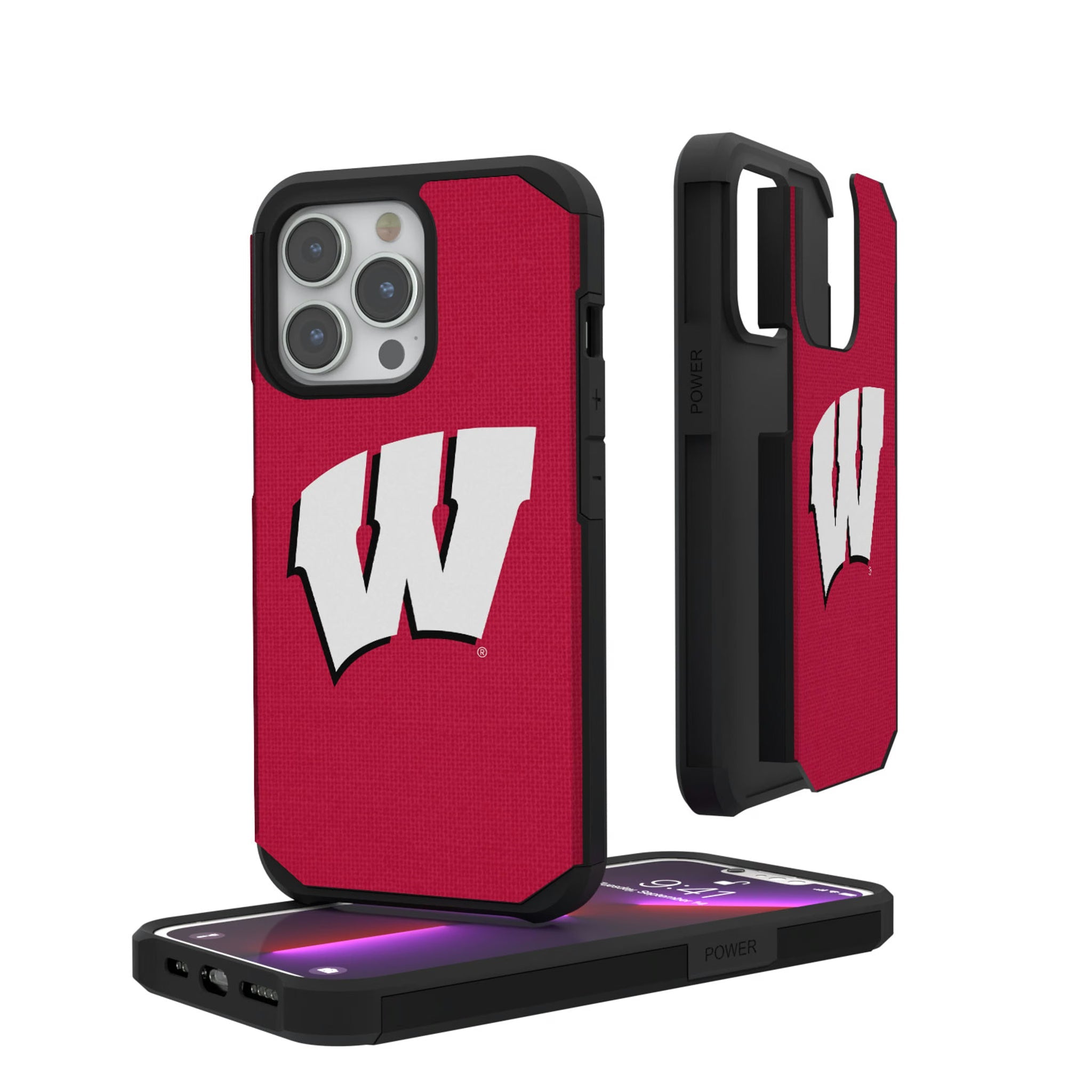 University of Wisconsin Badgers Solid Rugged Phone Case - Sports Gifts, Sports Memorabilia, Sports Collectibles, Fan Shop