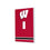 University of Wisconsin Badgers Stripe Hidden-Screw Light Switch Plate