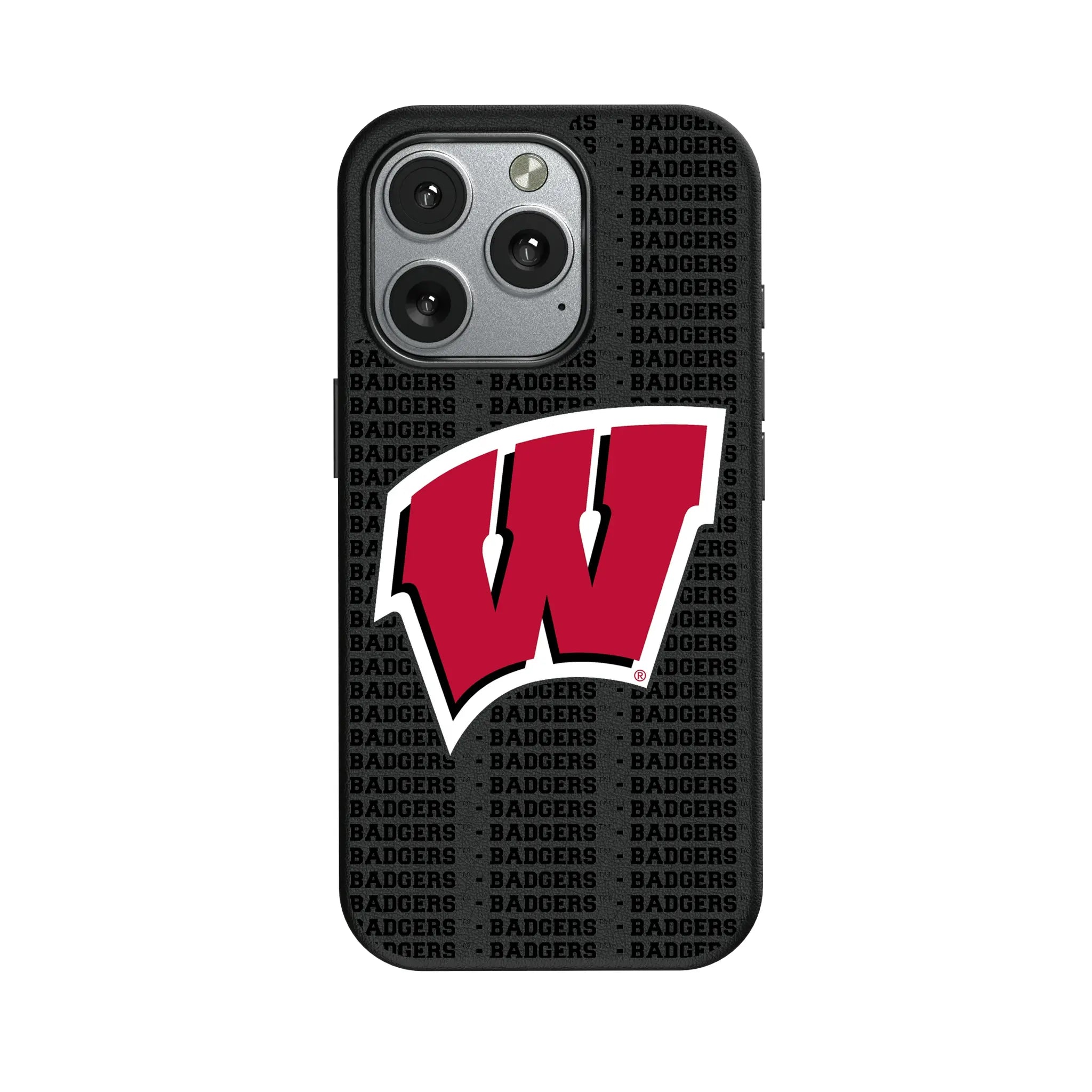 University of Wisconsin Badgers Text Backdrop MagSafe Compatible Phone Case for Apple iPhone