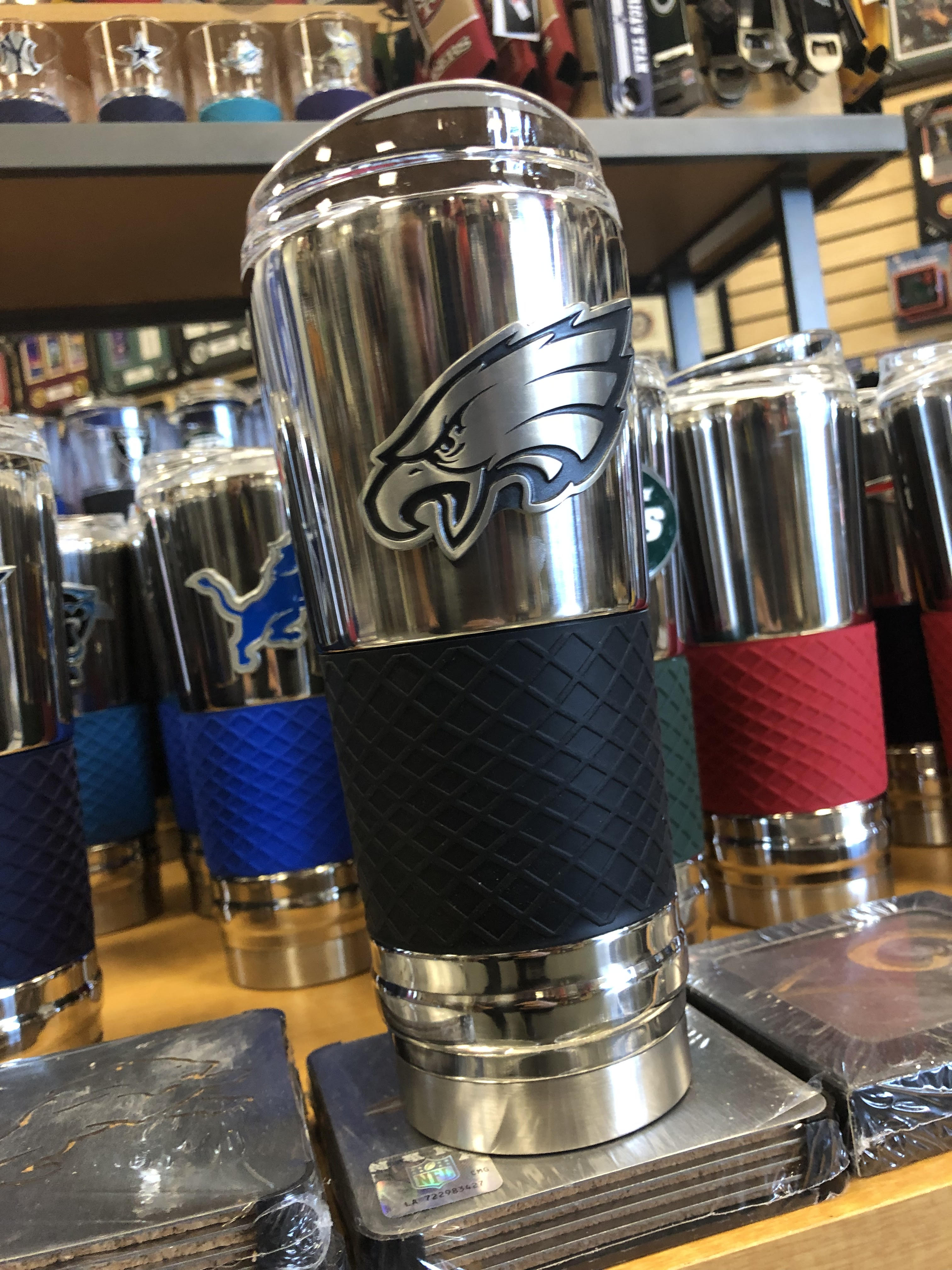 Philadelphia Eagles 24 oz. Chrome Stealth DRAFT Tumbler Stainless Steel Cup - 757 Sports Collectibles