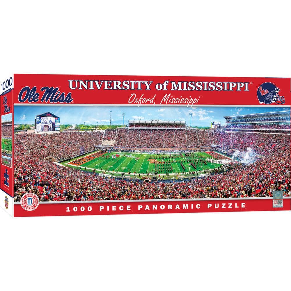 Ole Miss Rebels 1000 Piece Panoramic Jigsaw Puzzle - Sports Gifts, Sports Memorabilia, Sports Collectibles, Fan Shop