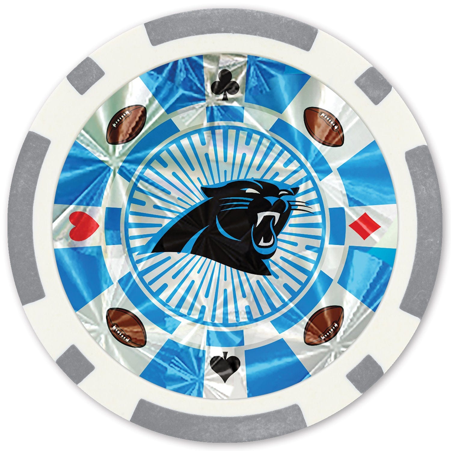 Carolina Panthers 20-Piece Poker Chip Set - Sports Gifts, Sports Memorabilia, Sports Collectibles, Fan Shop