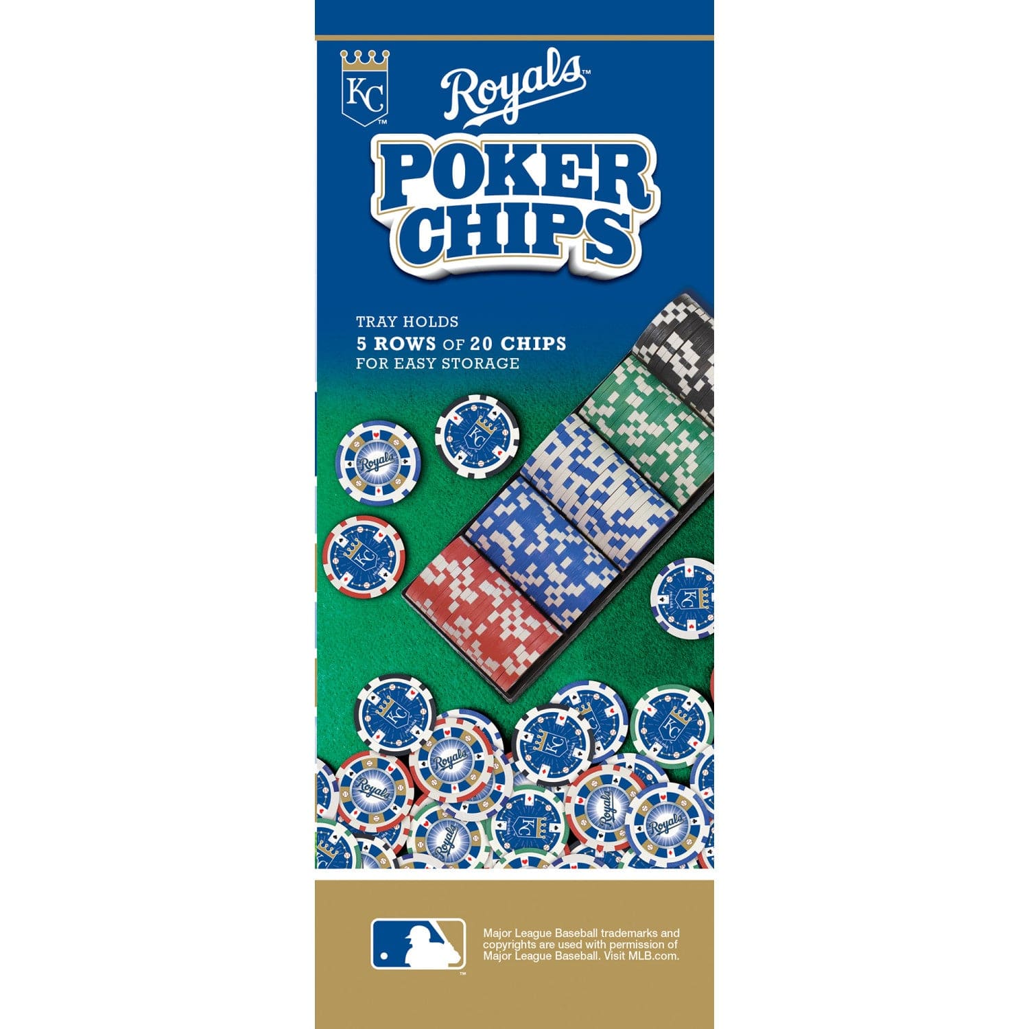 Kansas City Royals 100-Piece Poker Chip Set - Sports Gifts, Sports Memorabilia, Sports Collectibles, Fan Shop