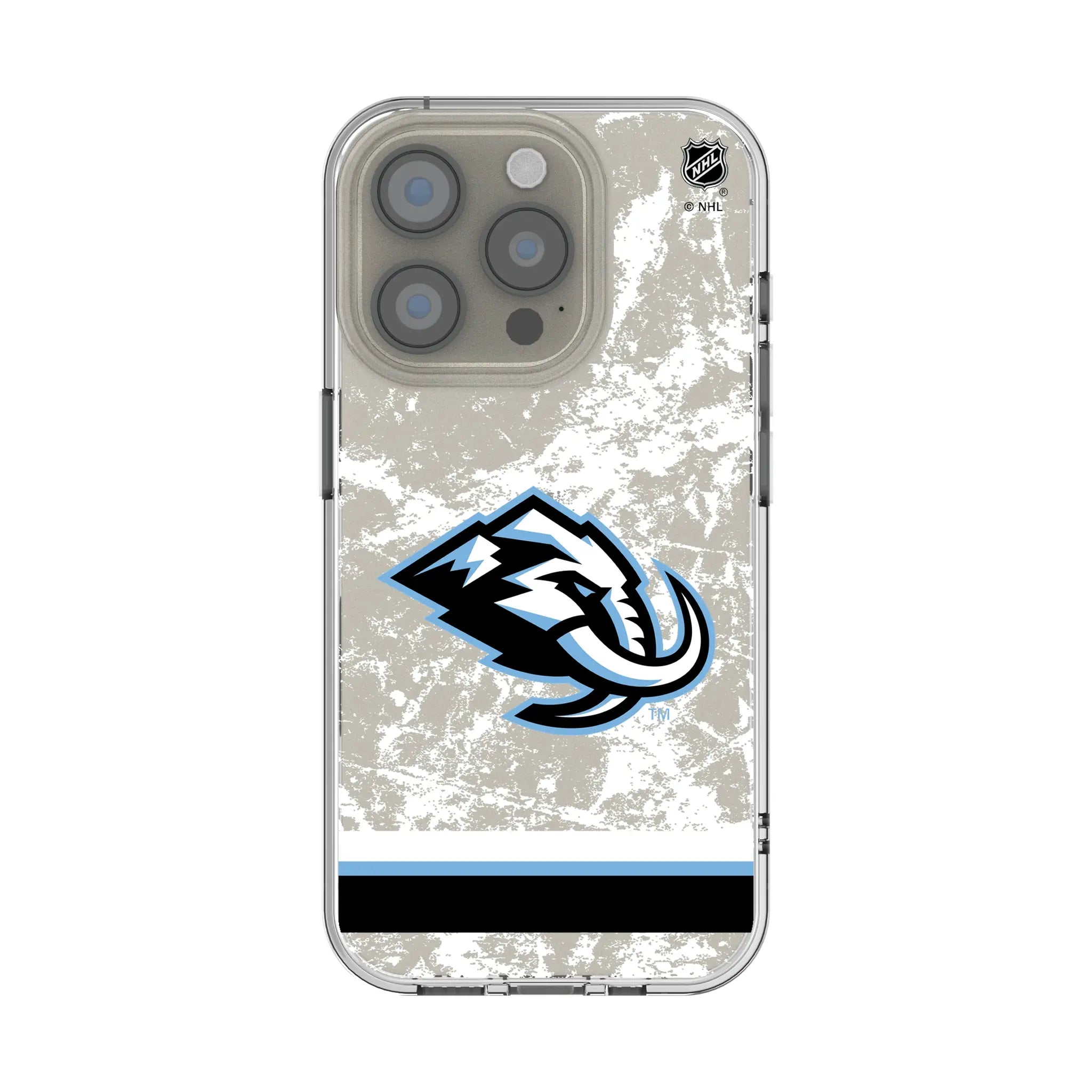 Utah Mammoth Ice Stripe Clear Phone Case for Apple iPhone