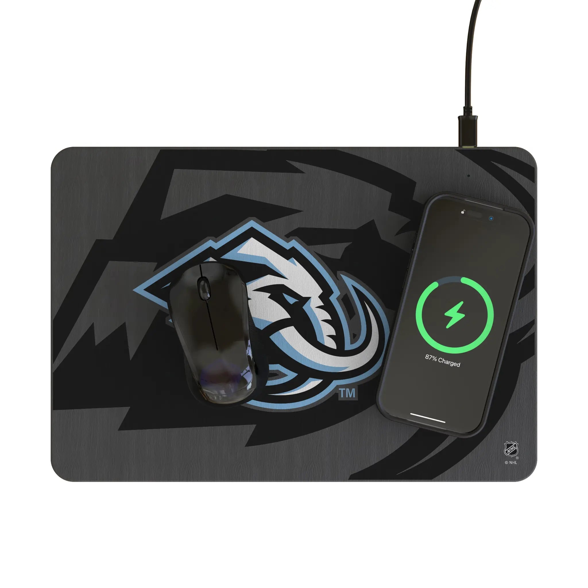 Utah Mammoth Monocolor Tilt 15-Watt Wireless Charger and Mouse Pad