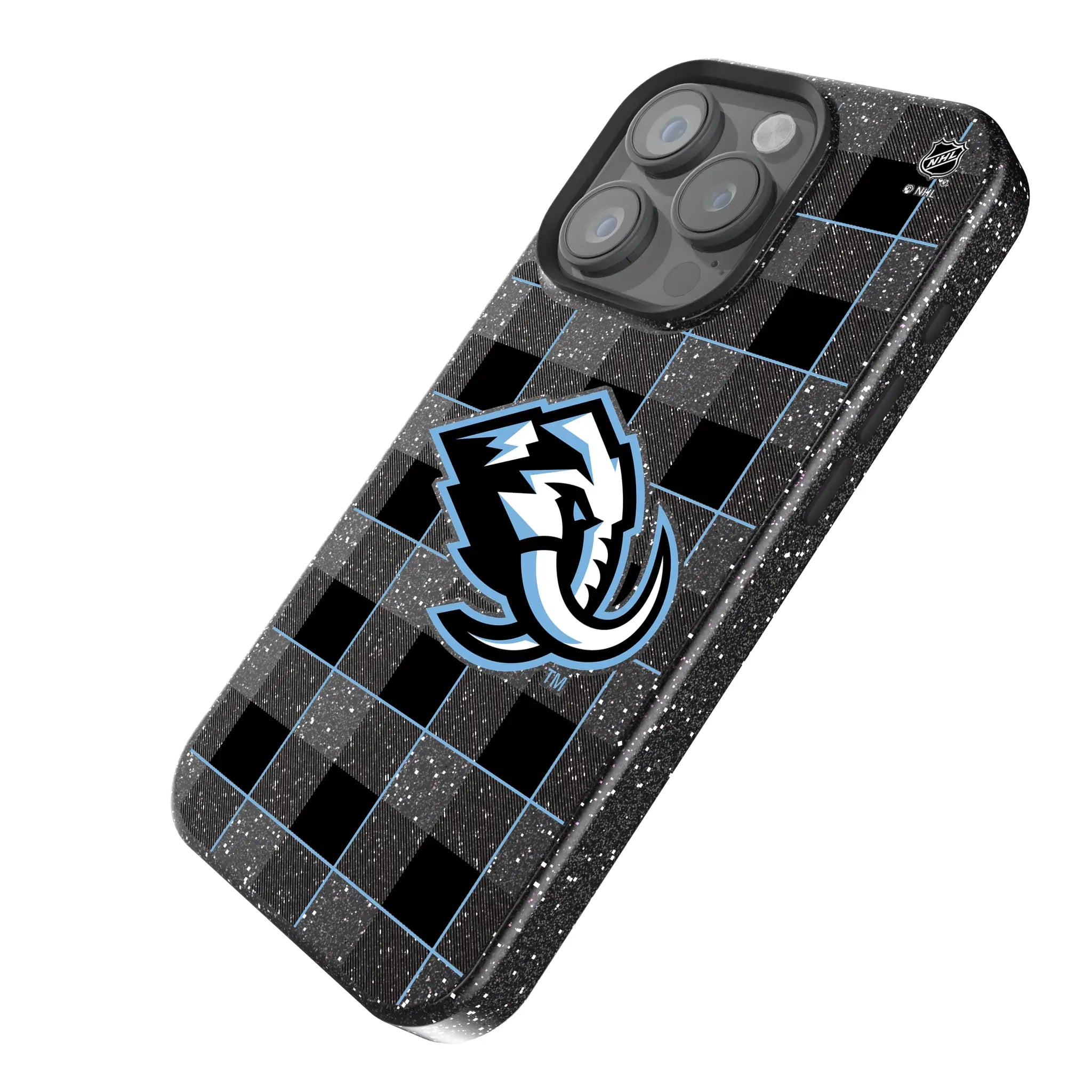 Utah Mammoth Plaid Bling Phone Case for Apple iPhone