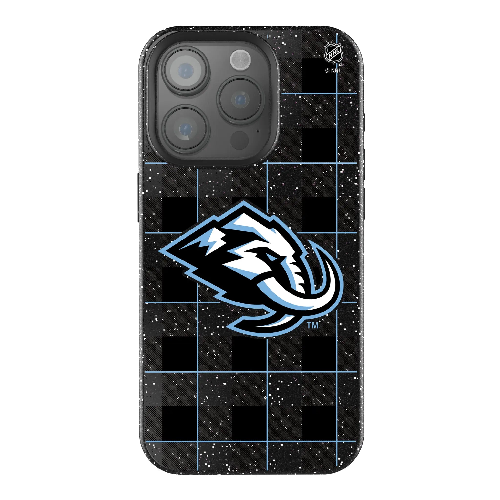 Utah Mammoth Plaid Bling Phone Case for Apple iPhone