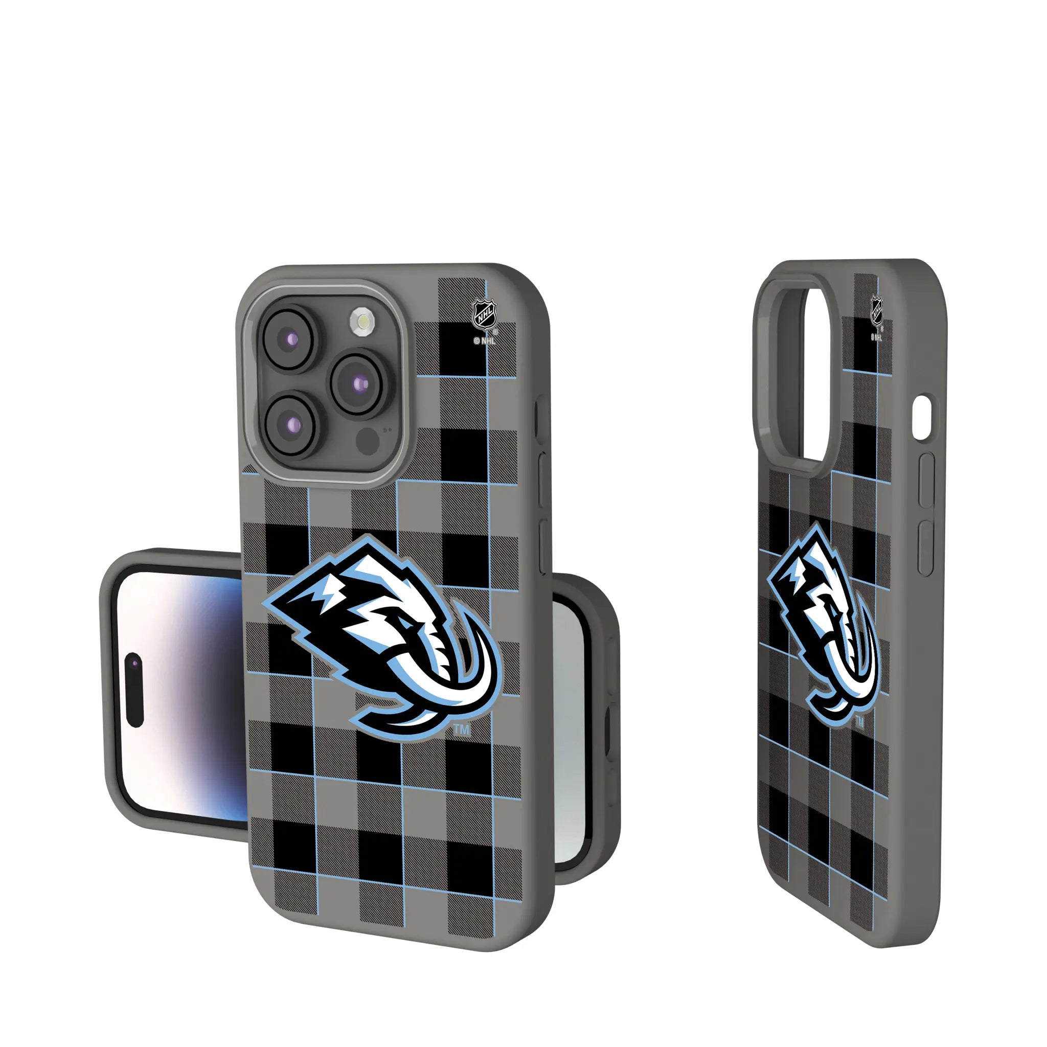 Utah Mammoth Plaid Soft Touch Phone Case for Apple iPhone