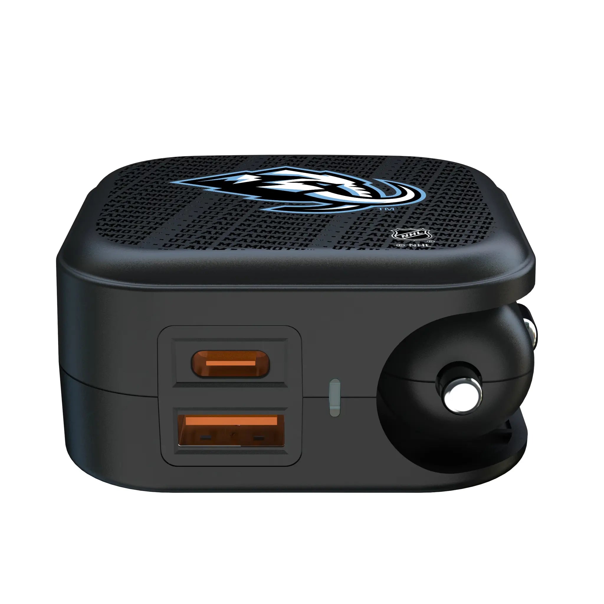 Utah Mammoth Text Backdrop 2 in 1 USB A/C Charger