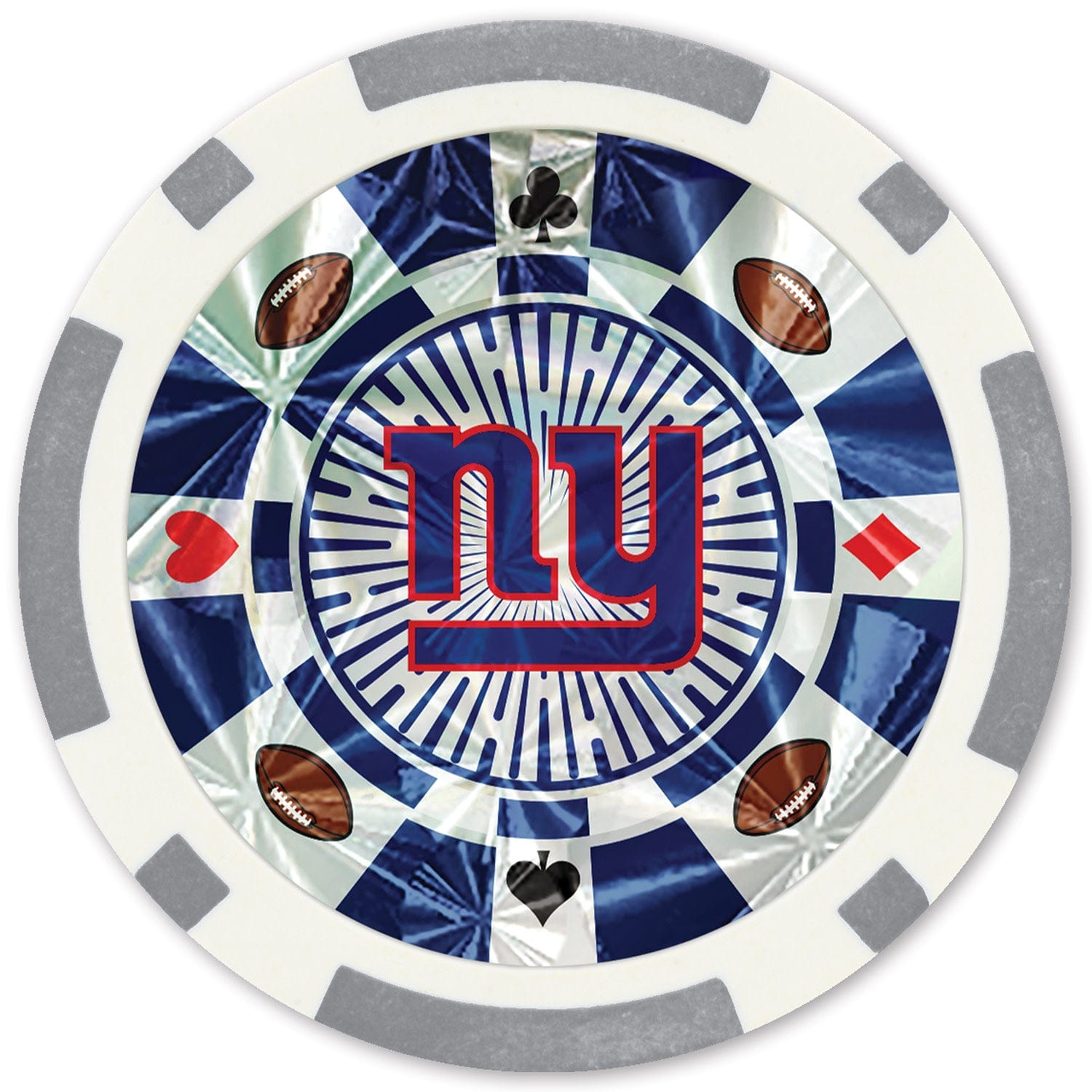 New York Giants 20 Piece Poker Chip Set - Sports Gifts, Sports Memorabilia, Sports Collectibles, Fan Shop