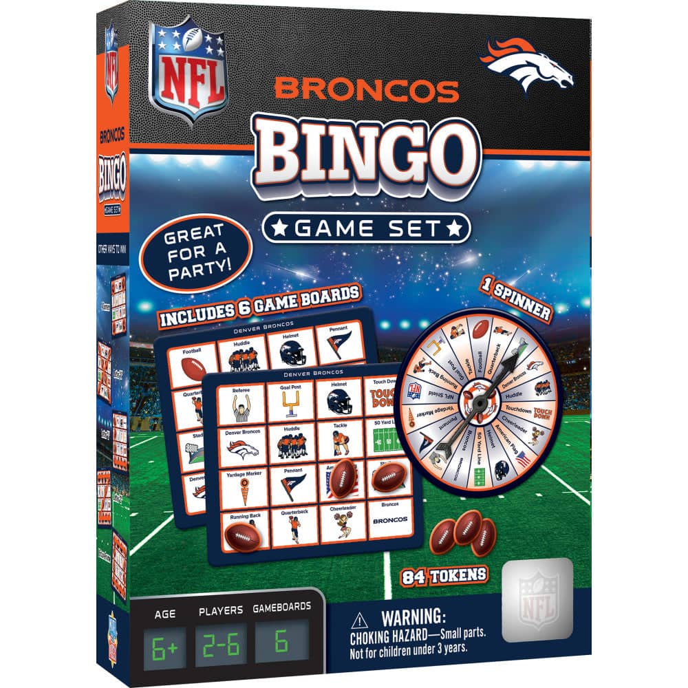Denver Broncos Bingo: Game Day Fun! - Sports Gifts, Sports Memorabilia, Sports Collectibles, Fan Shop