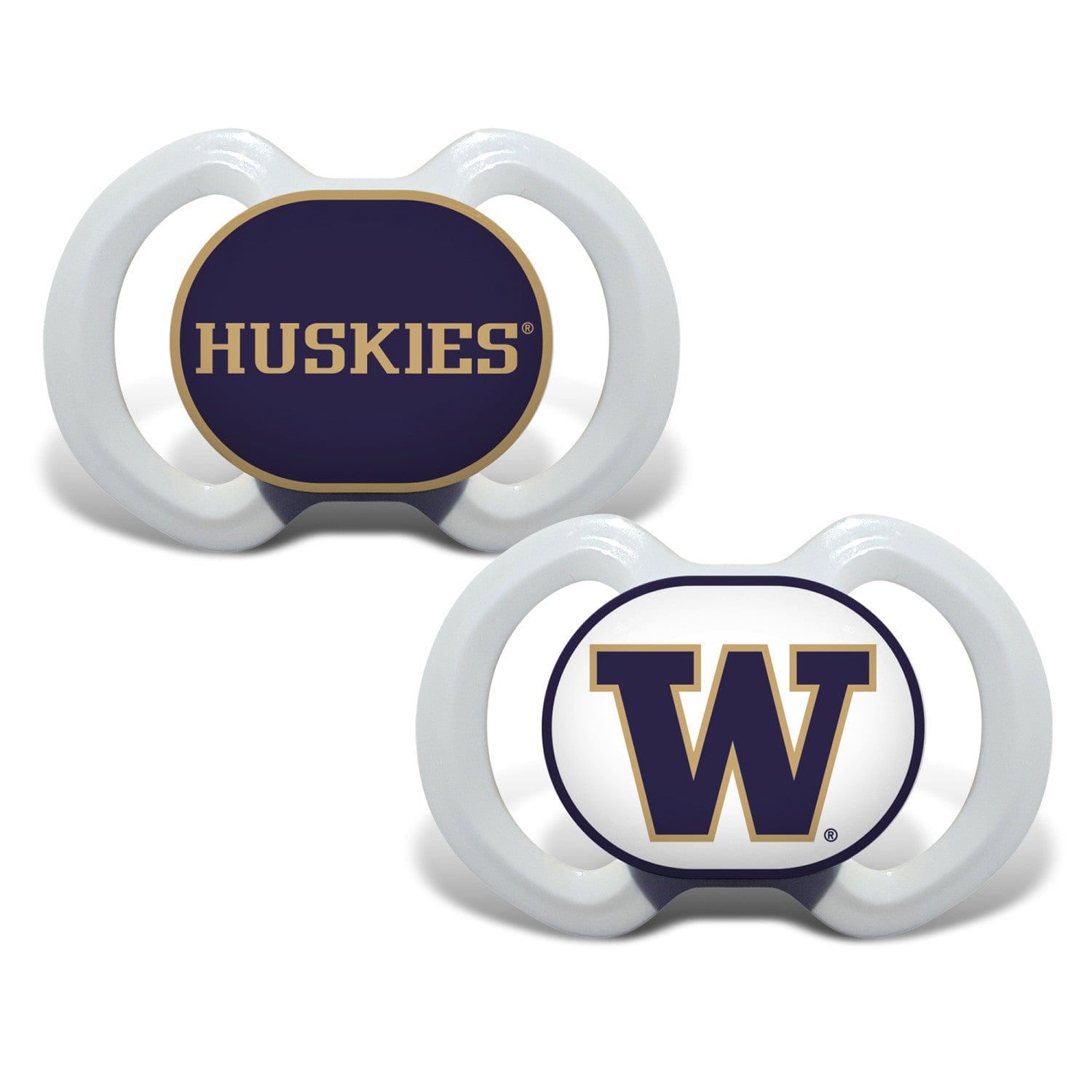 Washington Huskies Pacifier 2-Pack - Sports Gifts, Sports Memorabilia, Sports Collectibles, Fan Shop