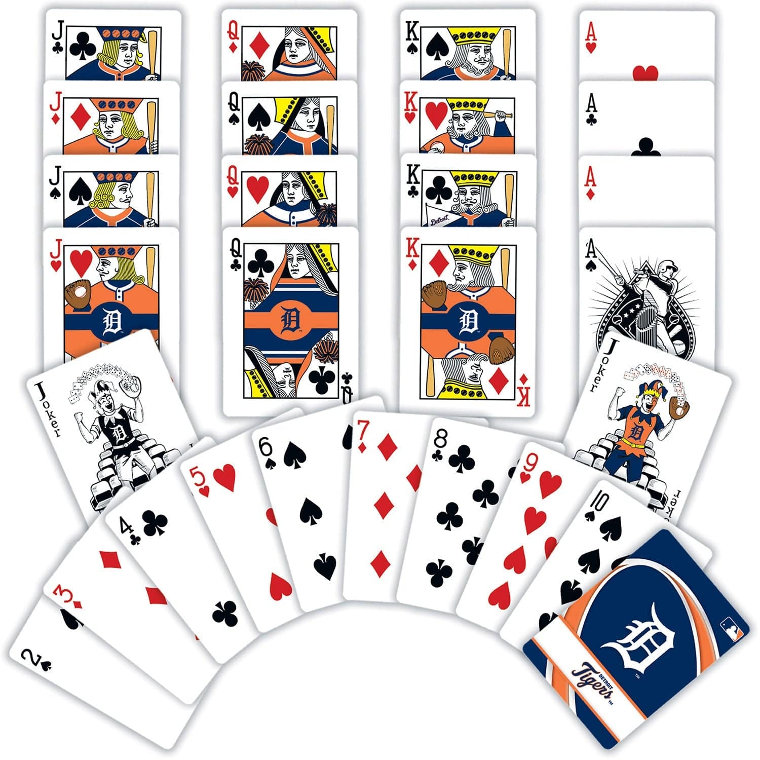 Detroit Tigers 54-Card Deck Playing Cards - Sports Gifts, Sports Memorabilia, Sports Collectibles, Fan Shop