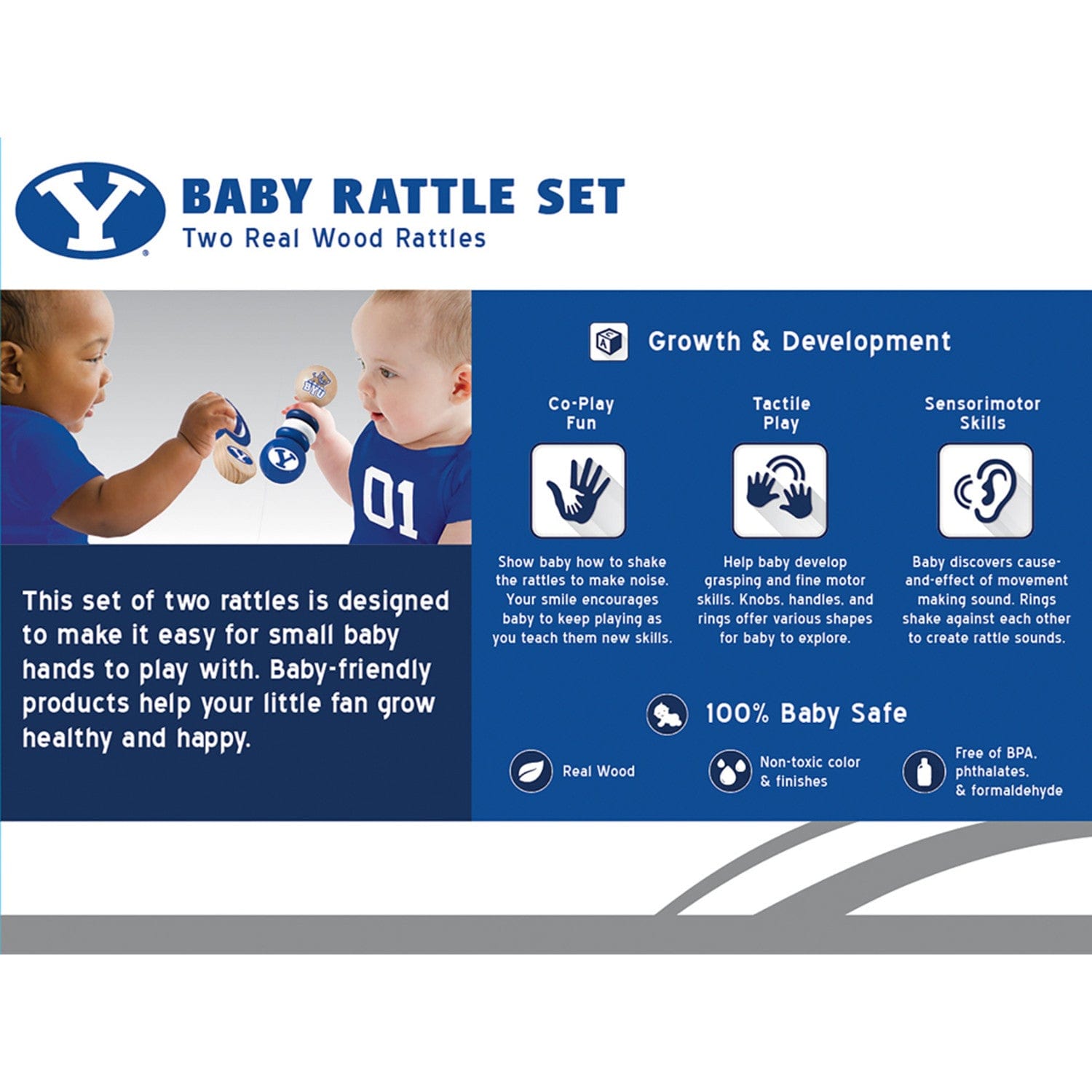 BYU Cougars Baby Rattles 2-Pack - Sports Gifts, Sports Memorabilia, Sports Collectibles, Fan Shop