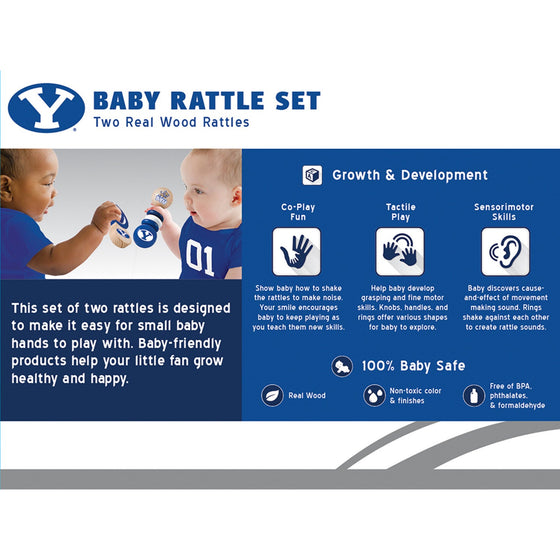 BYU Cougars - Baby Rattles 2-Pack - 757 Sports Collectibles