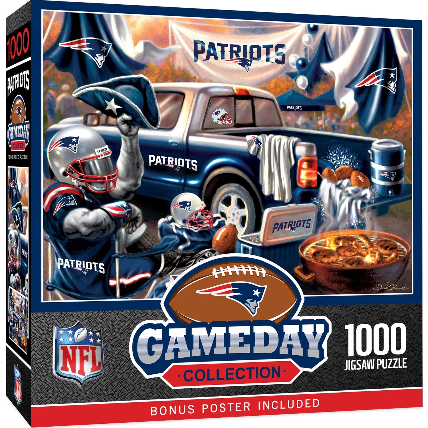 New England Patriots Gameday 1000 Piece Jigsaw Puzzle - Sports Gifts, Sports Memorabilia, Sports Collectibles, Fan Shop