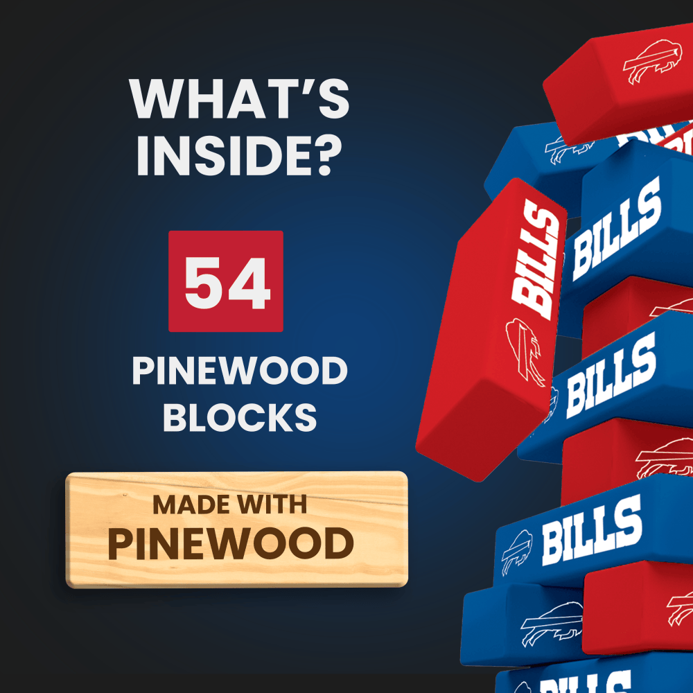 Buffalo Bills Tumble Tower Game - Sports Gifts, Sports Memorabilia, Sports Collectibles, Fan Shop