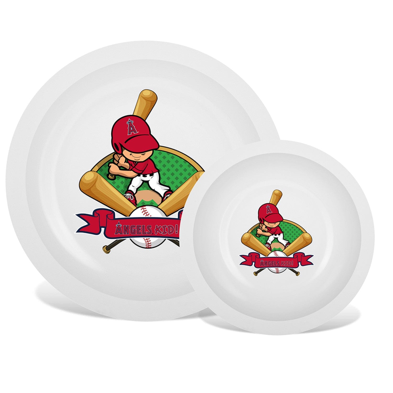 Los Angeles Angels Baby Plate & Bowl Set - Sports Gifts, Sports Memorabilia, Sports Collectibles, Fan Shop