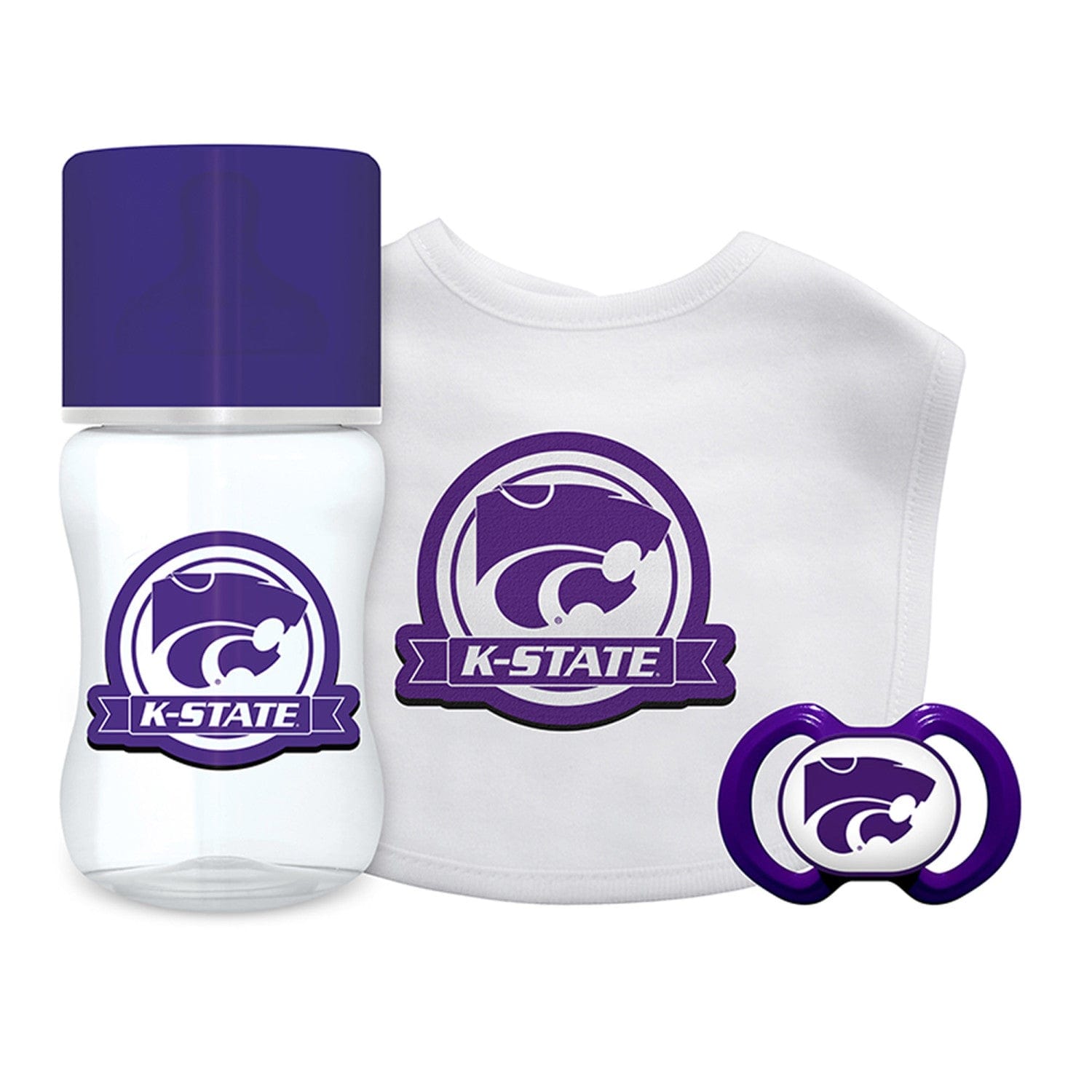 Kansas State Wildcats 3-Piece Baby Gift Set - Sports Gifts, Sports Memorabilia, Sports Collectibles, Fan Shop