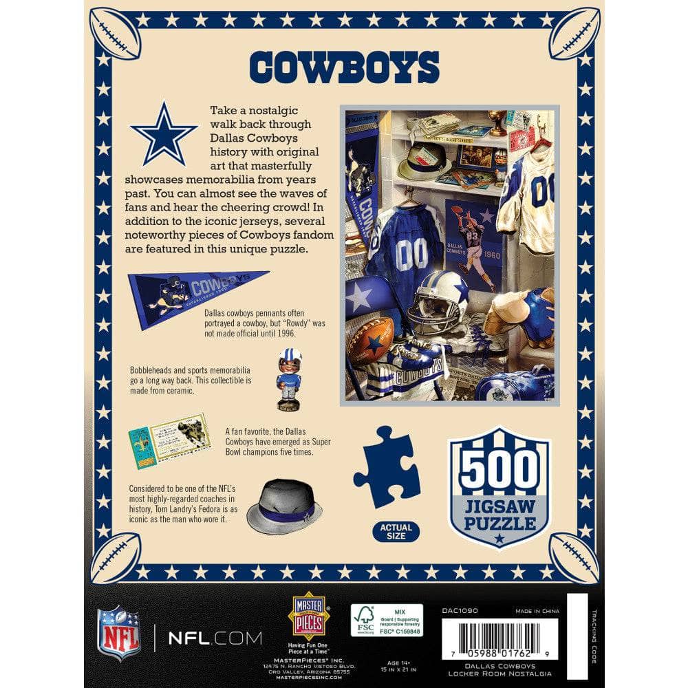 Dallas Cowboys Locker Room 500-Piece Jigsaw Puzzle