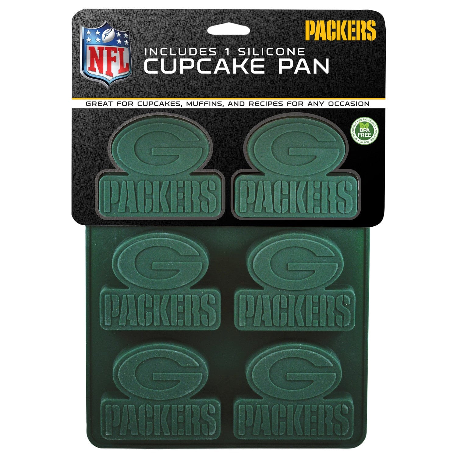 Green Bay Packers Officially Licensed Muffin Pan - Sports Gifts, Sports Memorabilia, Sports Collectibles, Fan Shop