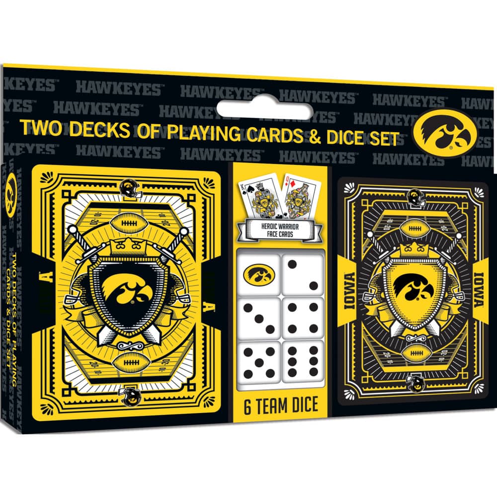 Iowa Hawkeyes 2-Pack Playing Cards and Dice Set - Sports Gifts, Sports Memorabilia, Sports Collectibles, Fan Shop