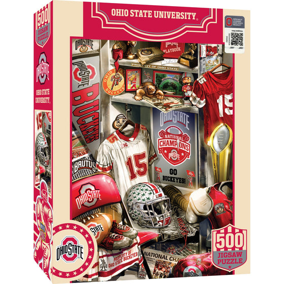 Ohio State Buckeyes - Locker Room 500 Piece Jigsaw Puzzle - 757 Sports Collectibles