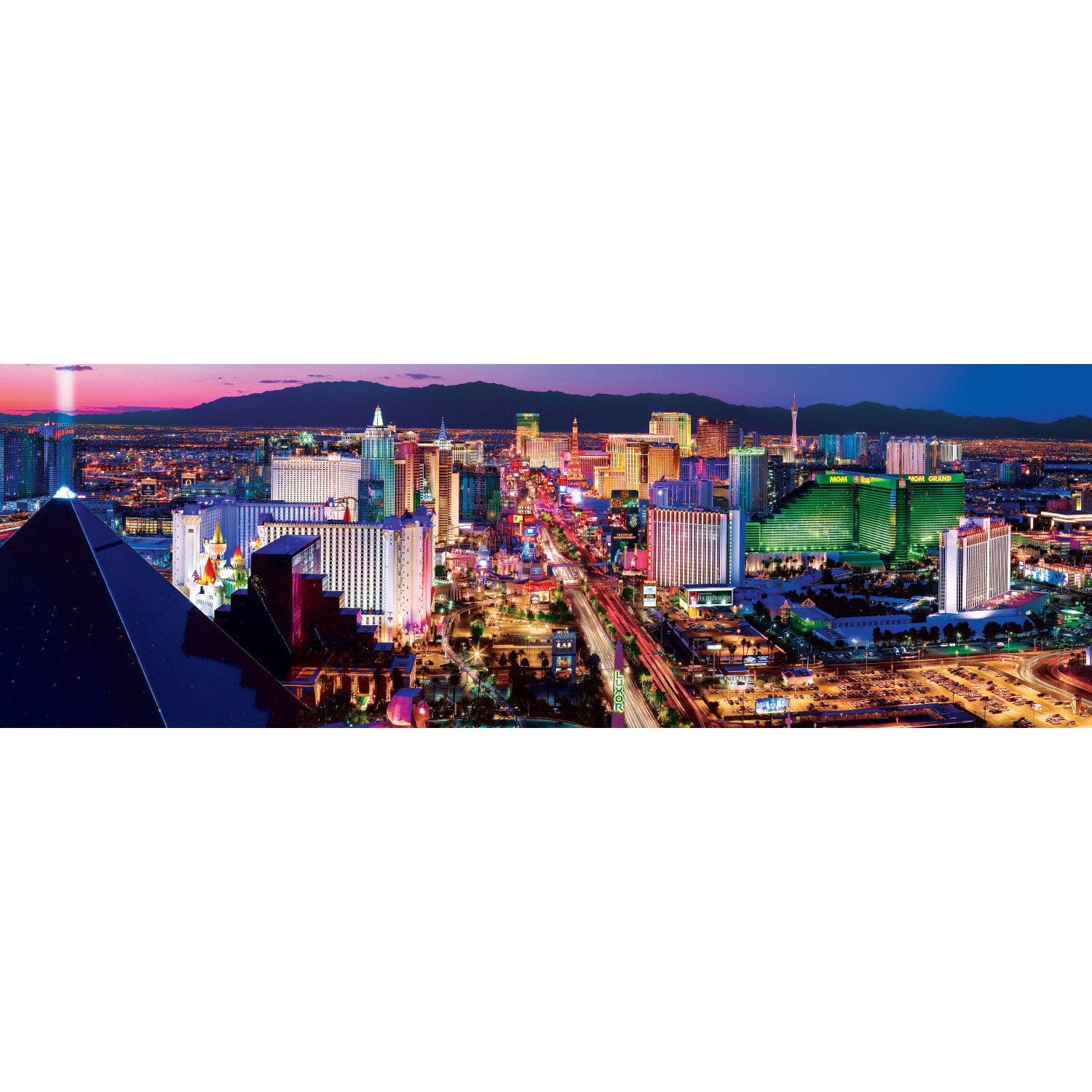 Las Vegas, Nevada 1000 Piece Panoramic Jigsaw Puzzle - Sports Gifts, Sports Memorabilia, Sports Collectibles, Fan Shop