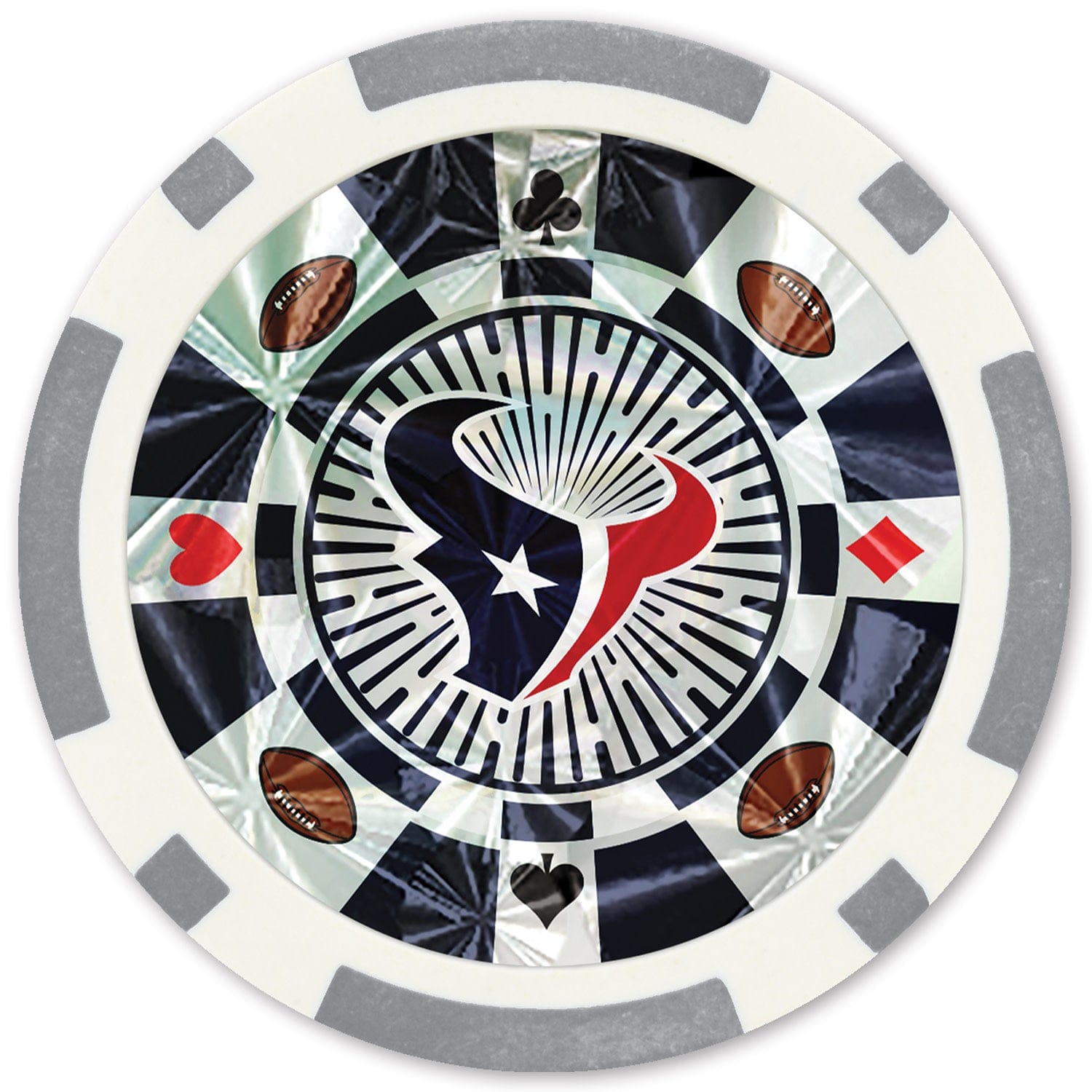 Houston Texans 20 Piece Poker Chip Set - Sports Gifts, Sports Memorabilia, Sports Collectibles, Fan Shop