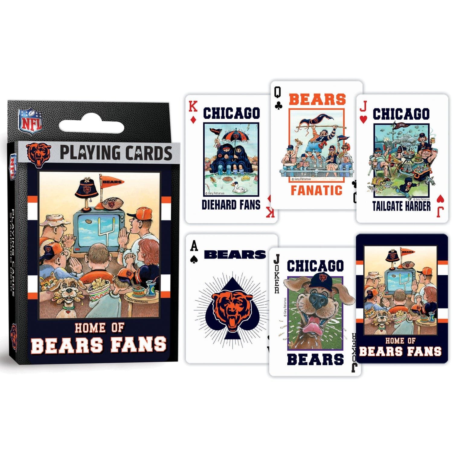 Chicago Bears Fan Deck Playing Cards - 54 Card Collector's Deck - Sports Gifts, Sports Memorabilia, Sports Collectibles, Fan Shop