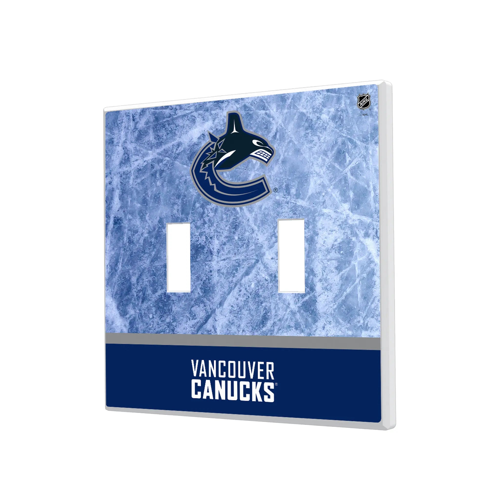 Vancouver Canucks Ice Wordmark Hidden-Screw Light Switch Plate