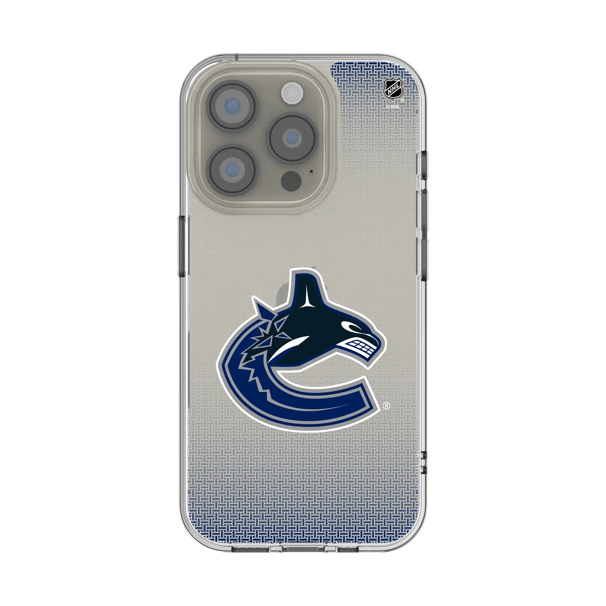 Vancouver Canucks Linen Clear Phone Case for Apple iPhone