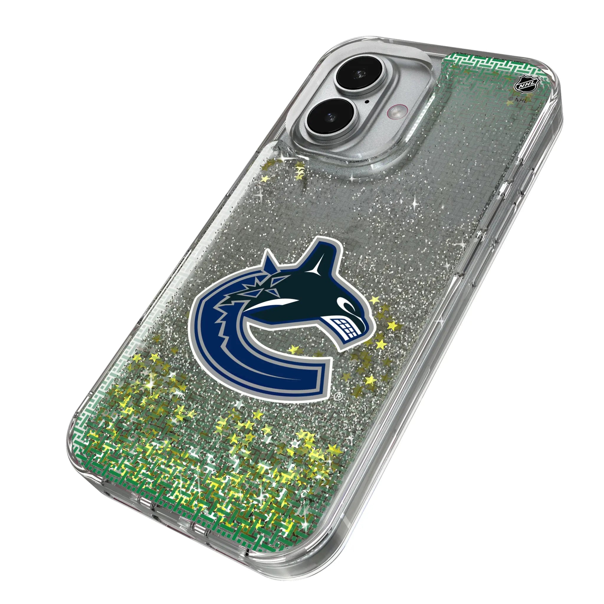 Vancouver Canucks Linen Glitter Phone Case