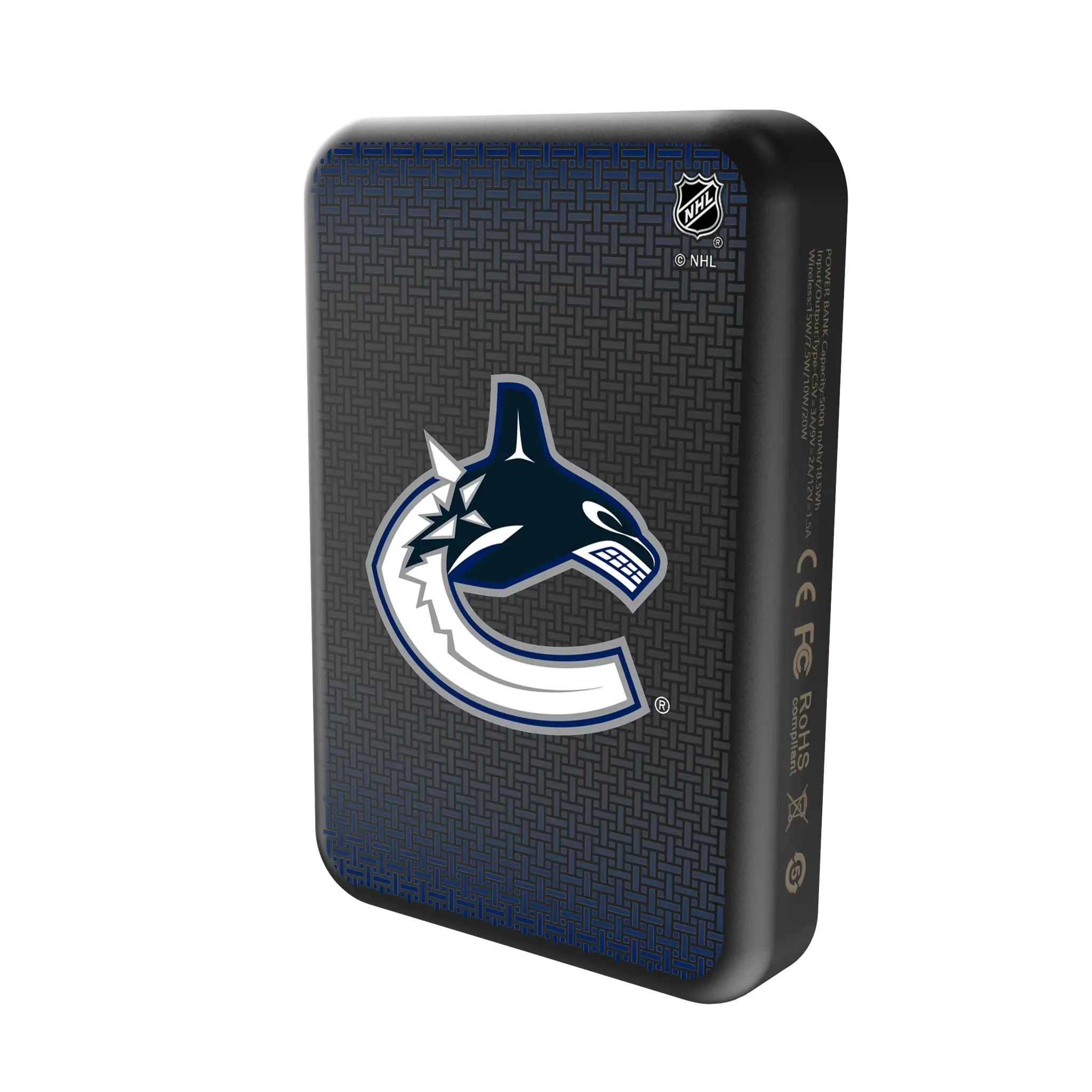 Vancouver Canucks Linen Wireless Mag Power Bank