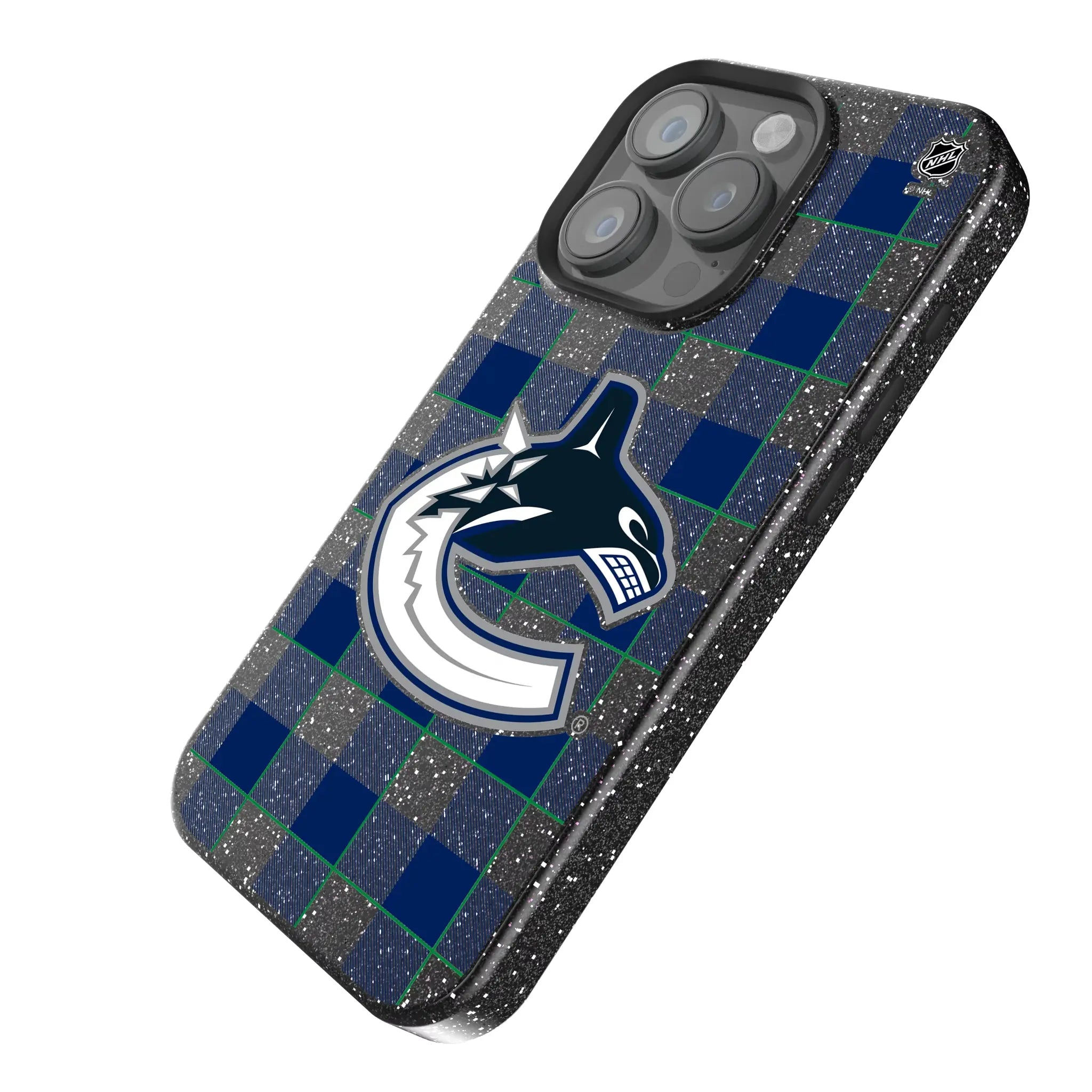 Vancouver Canucks Plaid Bling Phone Case