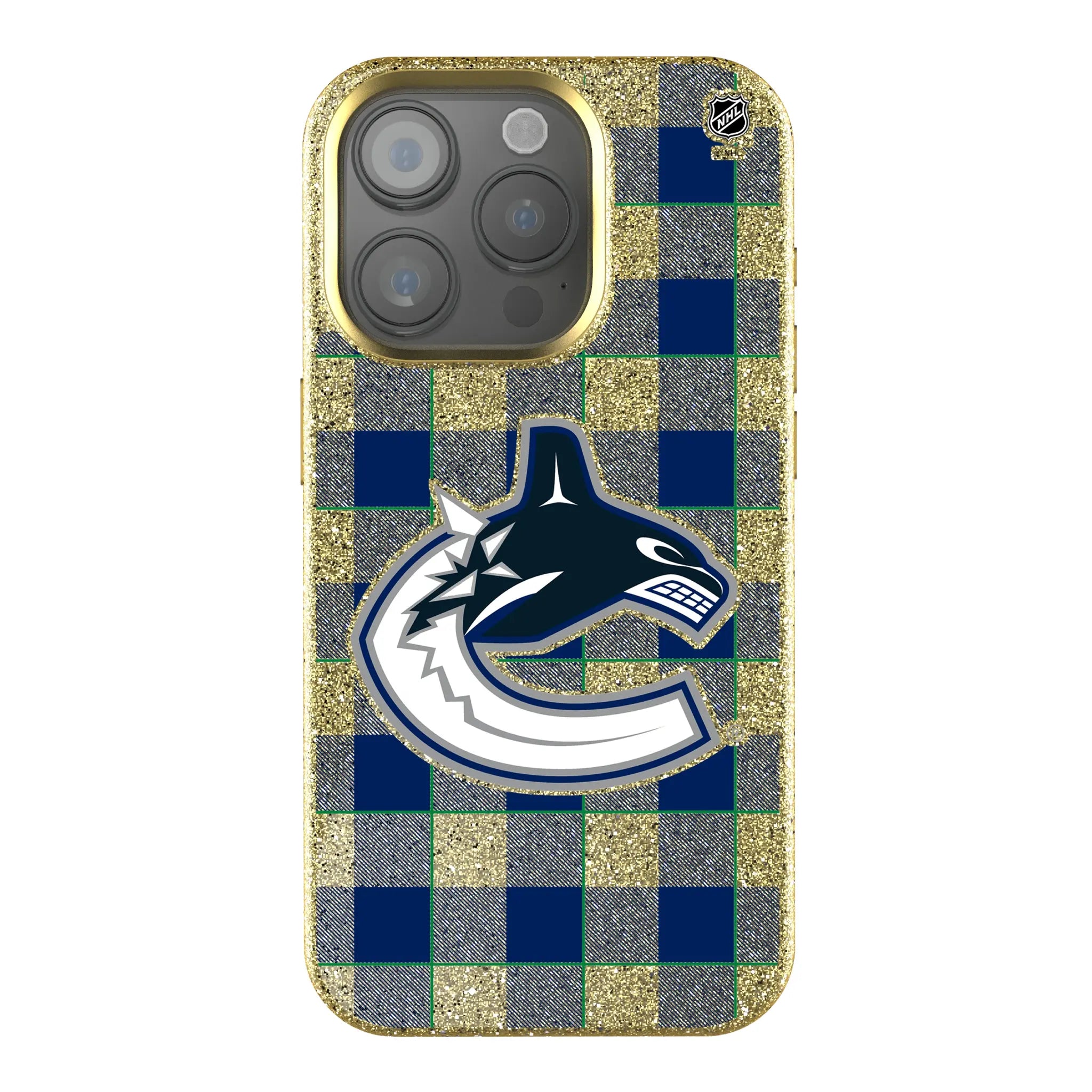 Vancouver Canucks Plaid Bling Phone Case