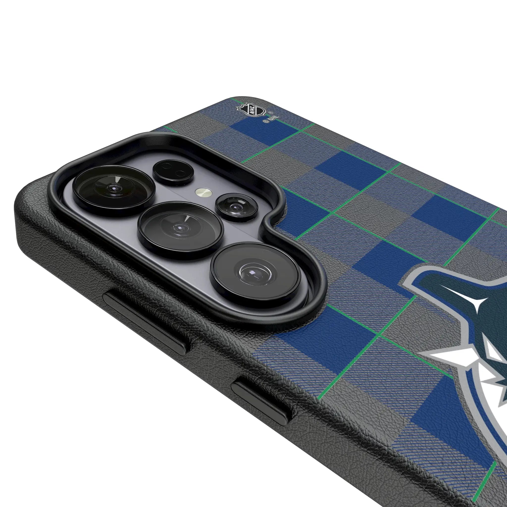 Vancouver Canucks Plaid MagSafe Compatible Phone Case for Samsung Galaxy
