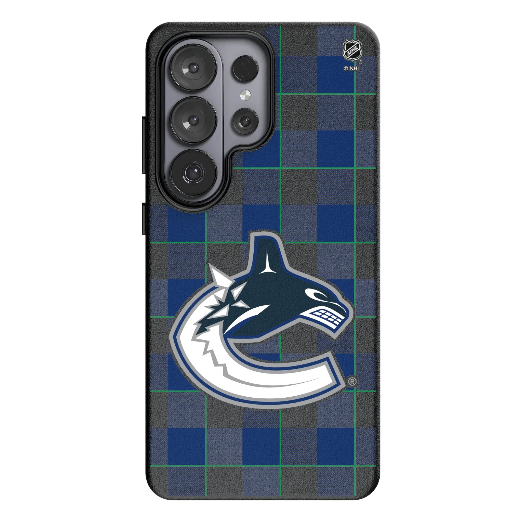 Vancouver Canucks Plaid MagSafe Compatible Phone Case for Samsung Galaxy