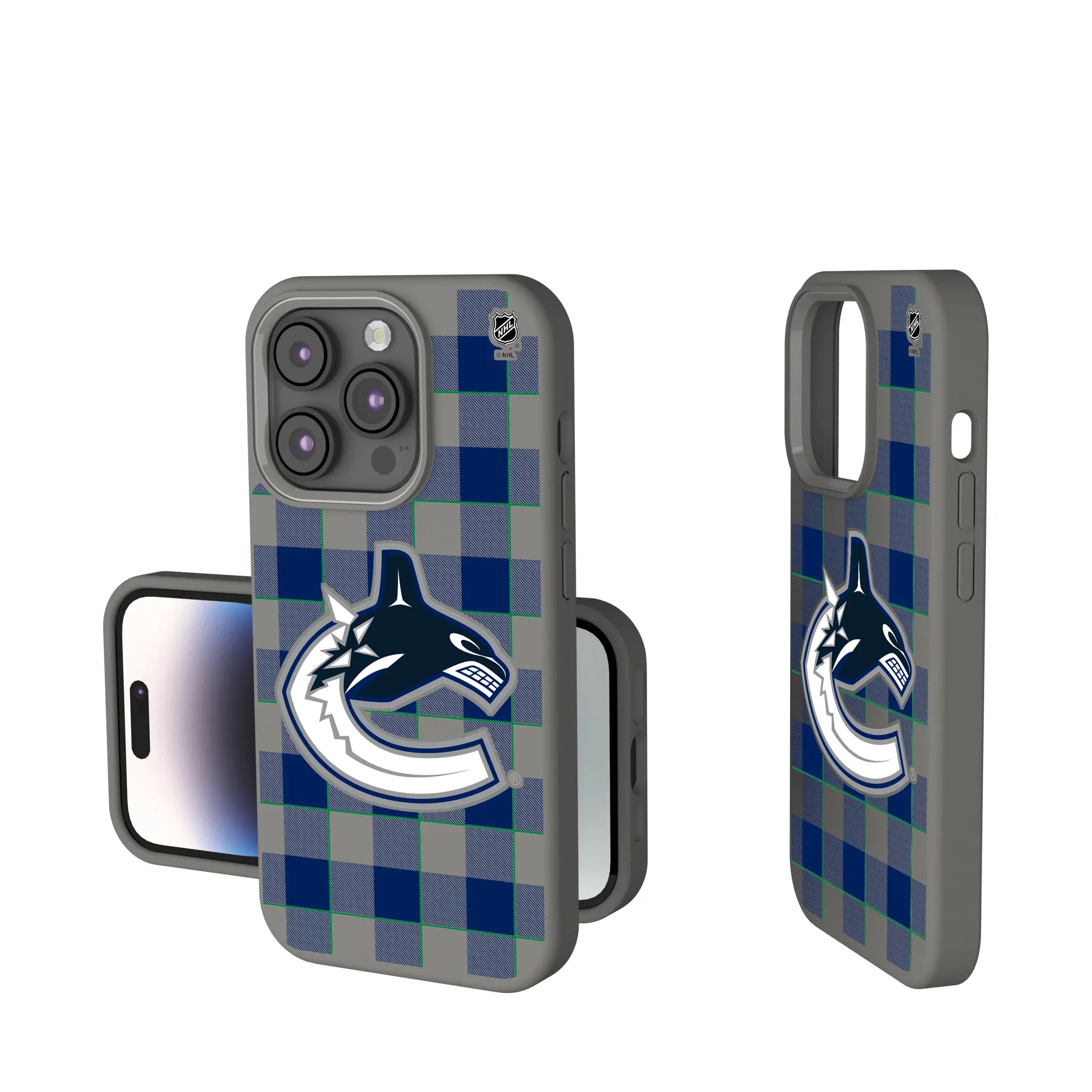 Vancouver Canucks Plaid Soft Touch Phone Case