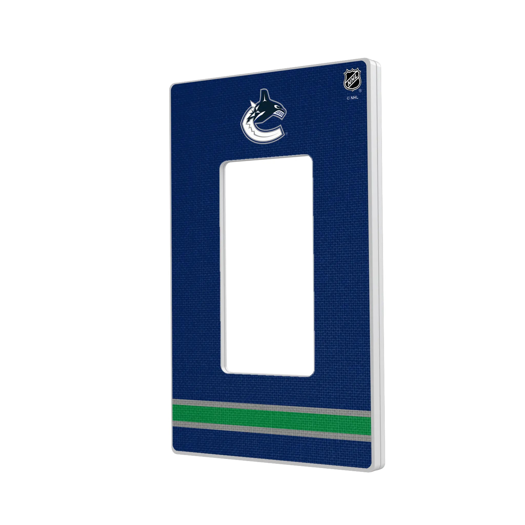 Vancouver Canucks Stripe Hidden-Screw Light Switch Plate