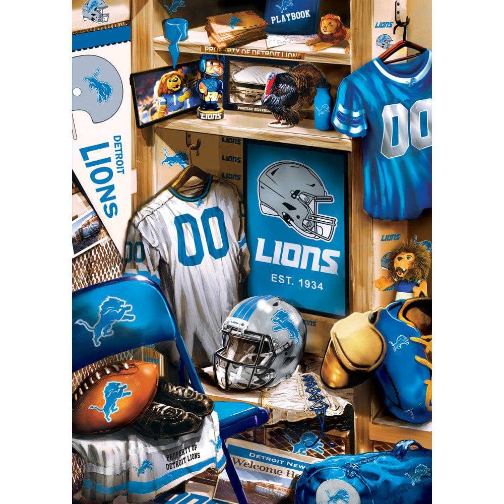 Detroit Lions Locker Room 500 Piece Jigsaw Puzzle