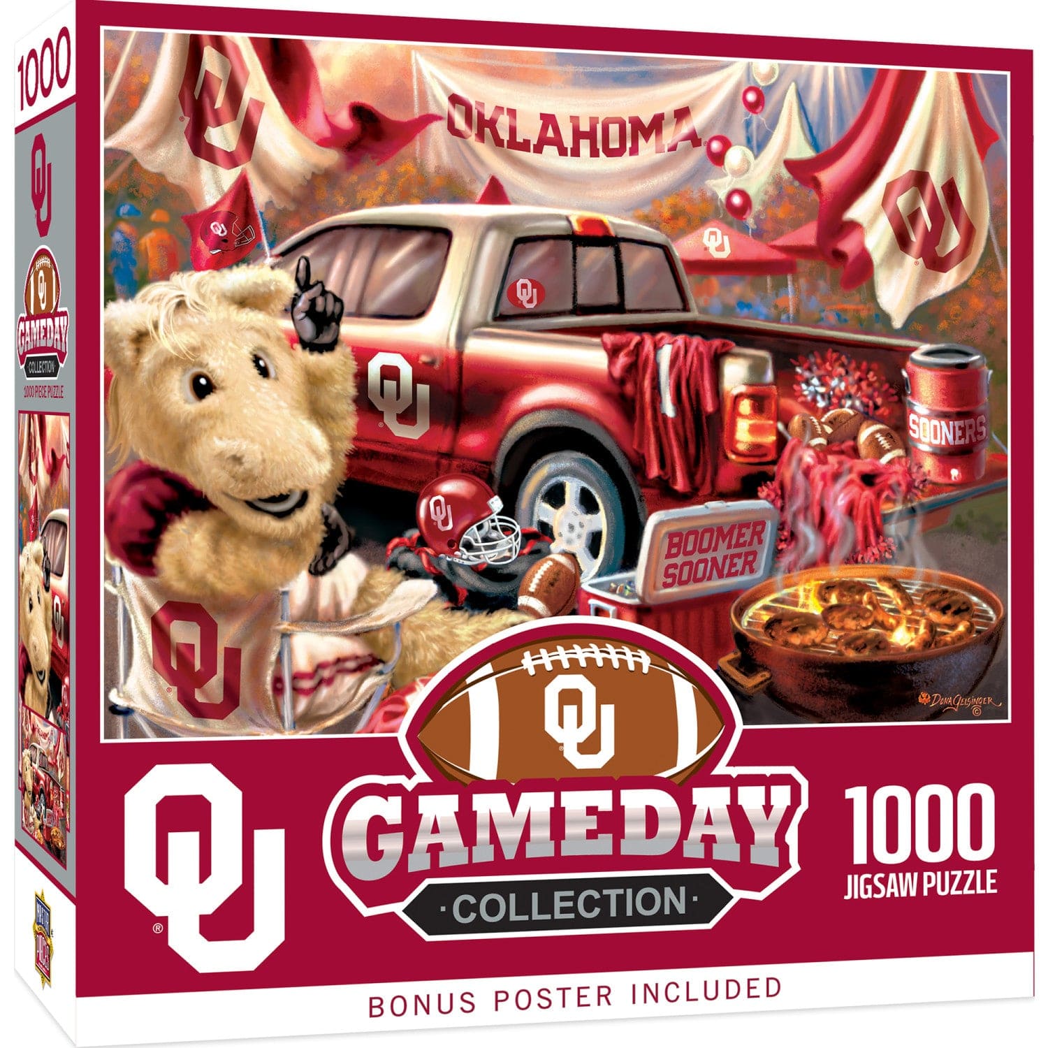 Oklahoma Sooners Gameday 1000 Piece Jigsaw Puzzle - Sports Gifts, Sports Memorabilia, Sports Collectibles, Fan Shop