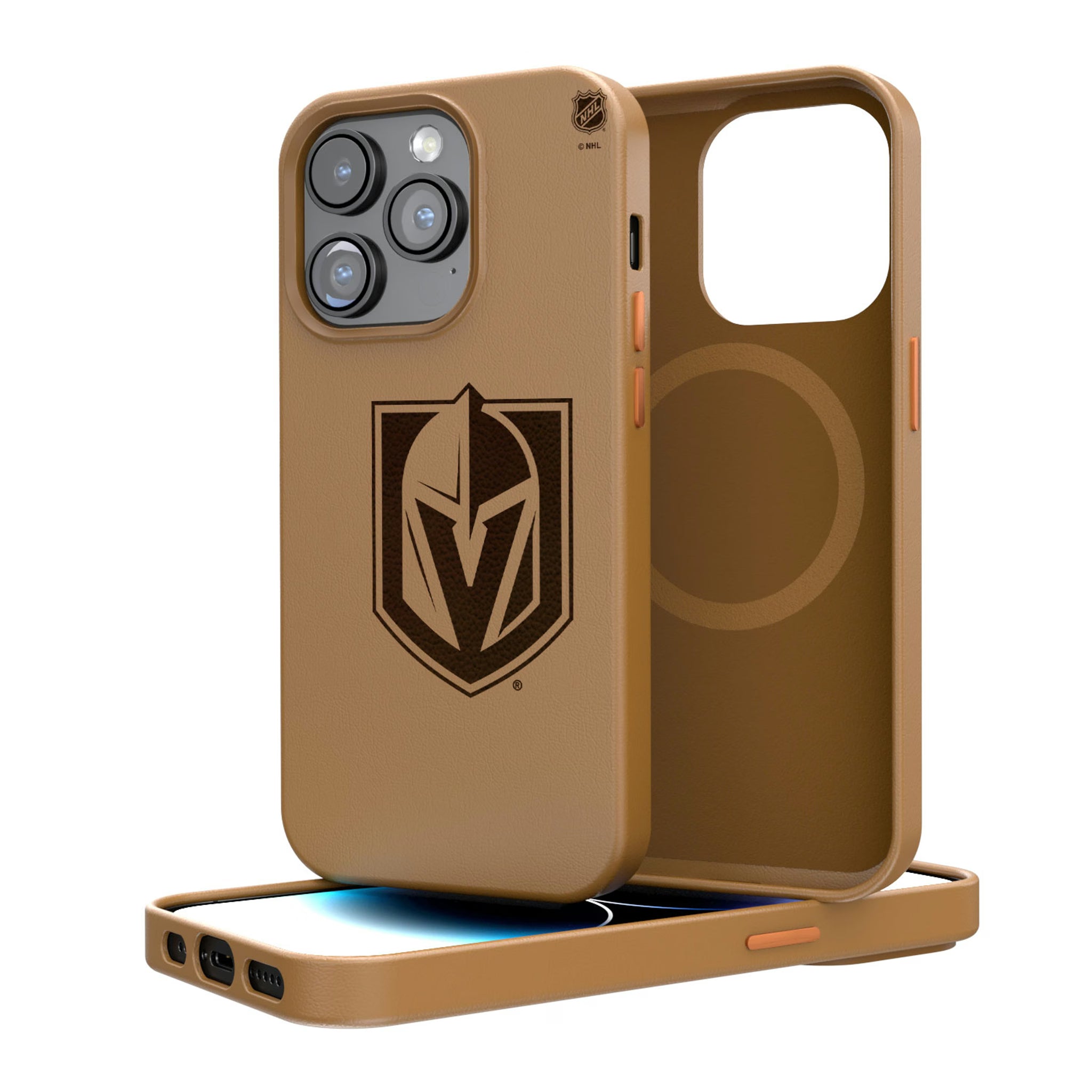 Vegas Golden Knights Woodburned Brown Magnetic Case - Sports Gifts, Sports Memorabilia, Sports Collectibles, Fan Shop