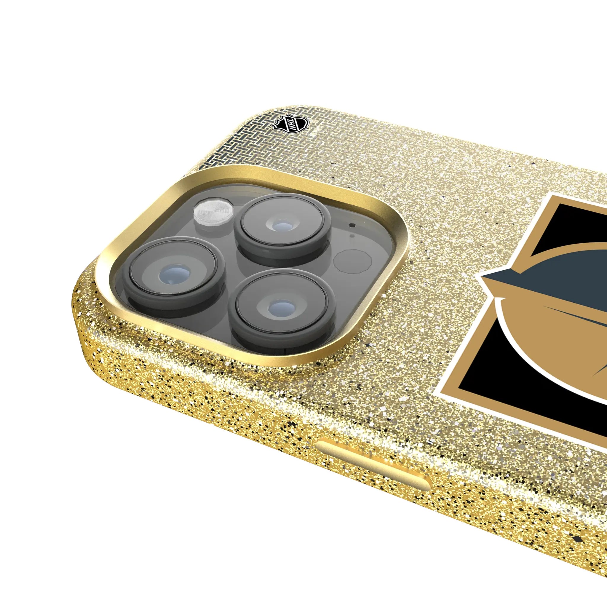Vegas Golden Knights Linen Bling Phone Case for Apple iPhone