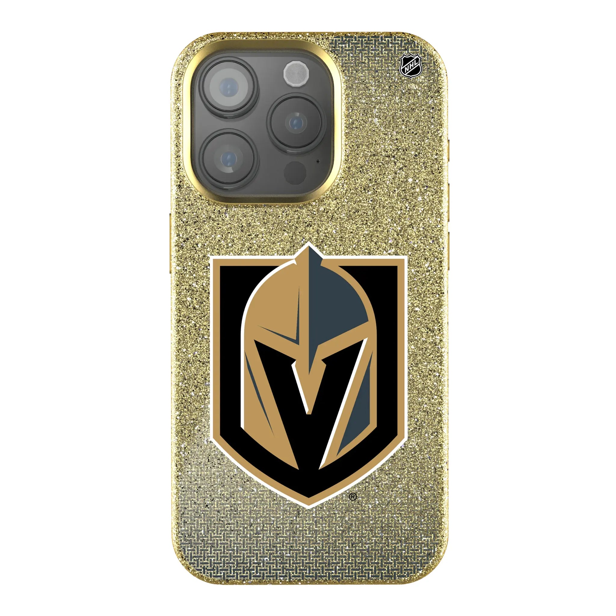 Vegas Golden Knights Linen Bling Phone Case for Apple iPhone
